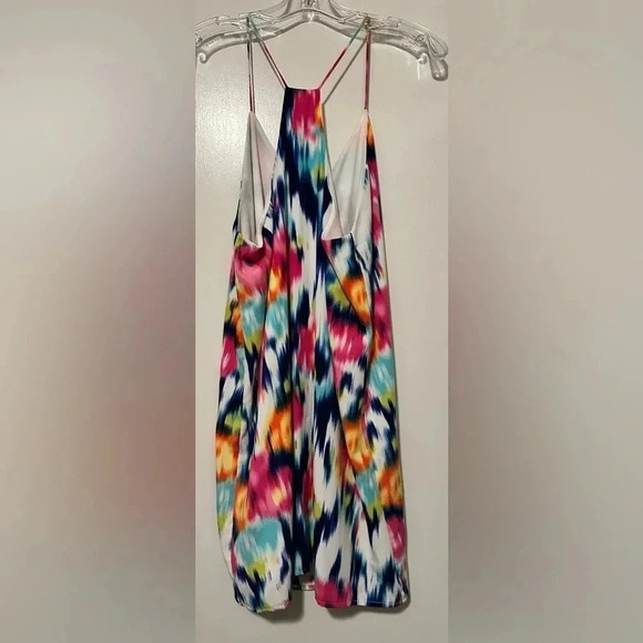 Karlie bright watercolor swing dress size L - Picture 3 of 5